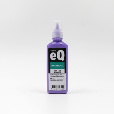 EQ- PINTURA DIMENSIONAL 3D X 40 CC BASICOS 513 - LILA EQ- PINTURA DIMENSIONAL 3D X 40 CC BASICOS 513 - LILA