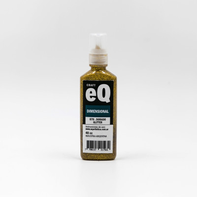 EQ- PINTURA DIMENSIONAL 3D X 40 CC GLITTER 070 - DORADO EQ- PINTURA DIMENSIONAL 3D X 40 CC GLITTER 070 - DORADO