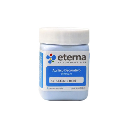 ETERNA- ACRILICO  X 250 ML.BASICOS 045 CELESTE BEBE 