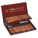 LYRA- LAPIZ REMB AQUARELL CAJA MADERA CON HERRAJES 106 ELEMENTOS