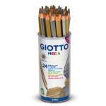 GIOTTO-DIDO- LAPIZ GIOTTO MEGA PLATA-ORO POTE X 24 UNIDADES