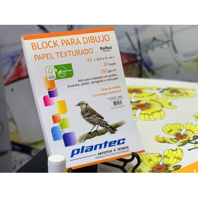 PLANTEC- BLOCK PLANTEC P/ DIBUJO ENCOLADO A5 X 20 HJS 350 GR TEXTURADO PLANTEC- BLOCK PLANTEC P/ DIBUJO ENCOLADO A5 X 20 HJS 350 GR TEXTURADO