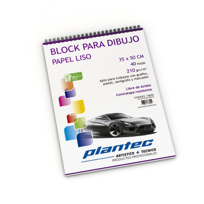 PLANTEC- BLOCK PLANTEC P/ DIBUJO ANILLADO 35 X 50 40 HJS 210 GR LISO PLANTEC- BLOCK PLANTEC P/ DIBUJO ANILLADO 35 X 50 40 HJS 210 GR LISO