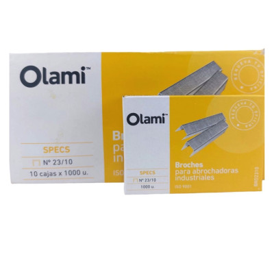 OLAMI ESC/COM- BROCHES INDUST Nª23/10 CAJA X 1000 BRO (PACK X 10 CJS) OLAMI ESC/COM- BROCHES INDUST Nª23/10 CAJA X 1000 BRO (PACK X 10 CJS)
