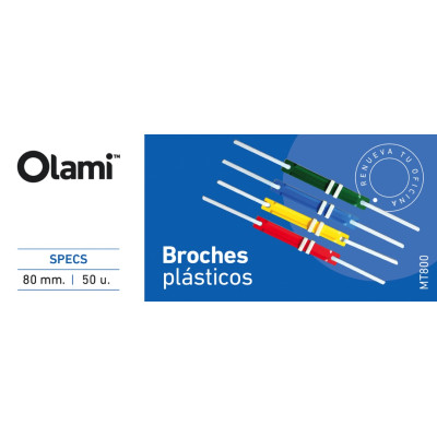 OLAMI ESC/COM- BROCHES P/ENCUADERN PLASTICO X 50 UN (PACK X 10 CJTAS) OLAMI ESC/COM- BROCHES P/ENCUADERN PLASTICO X 50 UN (PACK X 10 CJTAS)
