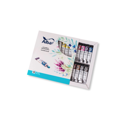 ALBA- ACUARELA PROFESIONAL x10 ML. ESTUCHE REG. x 18 COL. 998 ALBA- ACUARELA PROFESIONAL x10 ML. ESTUCHE REG. x 18 COL. 998