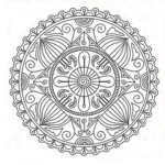 TURK- BASTIDOR PRE-DIBUJADO 40 X 40 MANDALA PUNTILLA ( COD 13 )