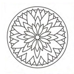 TURK- BASTIDOR PRE-DIBUJADO 40 X 40 MANDALA HOJA ( COD 22 )