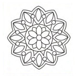 TURK- BASTIDOR PRE-DIBUJADO 40 X 40 MANDALA SOL ( COD 23 )