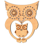 LASER DIX- DECO Y ARTESANIAS COD. 0076  6 BUHOS Y LECHUZAS